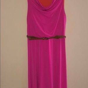 Calvin Klein sleeveless hi-low dress